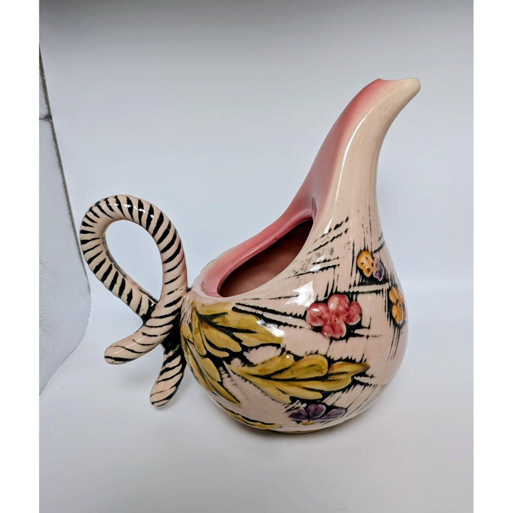 Vintage Hulk Pottery 1955 Blossom Flite Ewer